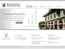Tablet Screenshot of madrigalproperties.com